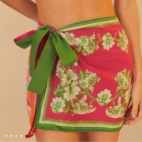 FARM Rio Dresses & Skirts - NWOT | FARM Rio Mixed Scarves Floral Elegance Mini Skirt Size Large